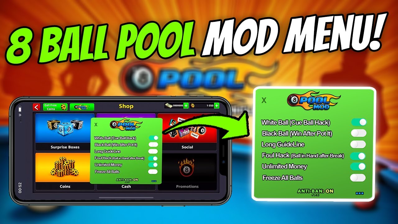 8 Ball Pool Hack / Mod Apk – MOD Menu 2025, Show Predictions, Draw Pocket, Long Line, Aim Tool, Auto Play