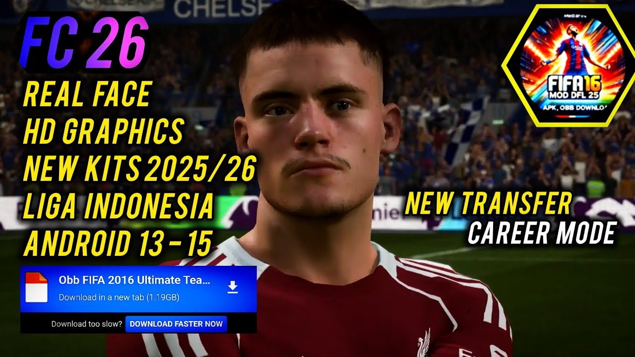 FIFA 16 MOD FC 26 Hack / Mod Apk – Offline Career Mode, PS5 MOD, Best Graphics